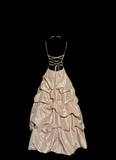 Niulatu Ball Gown Spaghetti Straps Champagne 90s Long Prom Dresses Party Dress 30th Birthday Outfits Graduation Dresses HZ1214