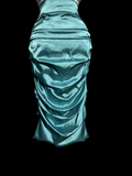 Niulatu Sheath Square Neck Sleeveless Blue Satin Petite Mother Of Bride Dress Party Gown Knee Length For Summer Women Wedding HZ1214
