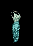 Niulatu Sheath Square Neck Sleeveless Blue Satin Petite Mother Of Bride Dress Party Gown Knee Length For Summer Women Wedding HZ1214