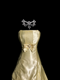 Niulatu Ball Gown Strapless Yellow Satin 90s Long Prom Dresses Party Dress 30th Birthday Outfits Graduation Dresses HZ1214