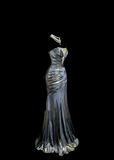 Niulatu Mermaid Strapless Gray Satin 90s Long Prom Dresses Party Dress 30th Birthday Outfits Graduation Dresses HZ1214
