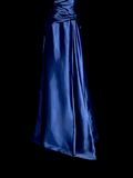 Classy Mermaid Royal Blue Satin Maxi Dress Evening Dress Long Prom Dresses HZ1214