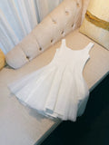 Pretty A line Square White Summer 16th Birthday Dresses For Teens Hoco Dress Mini 18th Birthday Outfit Cocktail Dresses For Women HZ1214
