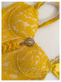 Pretty A line Straps Yellow Lace Summer 16th Birthday Dresses For Teens Hoco Dress Mini 18th Birthday Outfit Cocktail Dresses For Women HZ1214