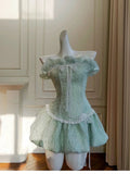 Pretty Ball Gown Strapless Mint Green Summer 16th Birthday Dresses For Teens Hoco Dress Mini 18th Birthday Outfit Cocktail Dresses For Women HZ1214