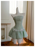 Pretty Ball Gown Strapless Mint Green Summer 16th Birthday Dresses For Teens Hoco Dress Mini 18th Birthday Outfit Cocktail Dresses For Women HZ1214
