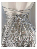 Pretty A line Halter Silver Sequin Summer 16th Birthday Dresses For Teens Hoco Dress Mini 18th Birthday Outfit Cocktail Dresses For Women HZ1214