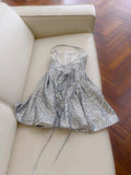 Pretty A line Halter Silver Sequin Summer 16th Birthday Dresses For Teens Hoco Dress Mini 18th Birthday Outfit Cocktail Dresses For Women HZ1214