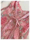 Pretty Sheath Spaghetti Straps Pink Sequin Summer 16th Birthday Dresses For Teens Hoco Dress Mini 18th Birthday Outfit Cocktail Dresses For Women HZ1214
