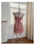 Pretty Sheath Spaghetti Straps Pink Sequin Summer 16th Birthday Dresses For Teens Hoco Dress Mini 18th Birthday Outfit Cocktail Dresses For Women HZ1214