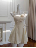 Pretty A Line Sleeveless Satin Summer 16th Birthday Dresses For Teens Hoco Dress Mini 18th Birthday Outfit Cocktail Dresses For Women HZ1214