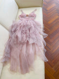 Pretty High Low Sweetheart Sleeveless Tulle Lilac Summer 16th Birthday Dresses For Teens Hoco Dress 18th Birthday Outfit Cocktail Dresses For Women HZ1214