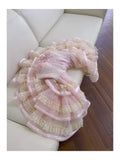 Trendy Ball Gown Spaghetti Straps Pink Lace Sleeveless Formal Short 8th Grade Homecoming Dress Summer Middle School Hoco Dresses Cocktail Dress Birthday Outfits HZ1214