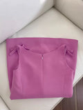 Trendy A Line Square Neck Pink Satin Formal Short 8th Grade Homecoming Dress Summer Middle School Hoco Dresses Birthday Outfits HZ1214