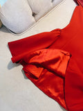 Trendy A line Off The Shoulder Satin Red Formal Short 8th Grade Homecoming Dress Summer Middle School Hoco Dresses Birthday Outfits HZ1214