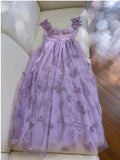 Elegant A line Straps Lilac Lace Sleeveless Long Evening Party Gowns Evening Formal Dresses Prom Dress HZ1214