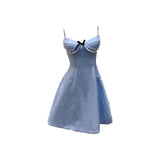Trendy A line Spaghetti Straps Blue Formal Short 8th Grade Homecoming Dress Summer Middle School Hoco Dresses Cocktail Dress Birthday Outfits HZ1214