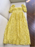 Elegant A line Sweetheart Lace Yellow Sleeveless Long Evening Party Gowns Evening Formal Dresses Prom Dress HZ1214