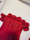 Trendy Sheath Off The Shoulder Red Formal Short 8th Grade Homecoming Dress Summer Middle School Hoco Dresses Cocktail Dress Birthday Outfits HZ1214
