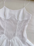 Trendy A line Spaghetti Straps White Lace Short 8th Grade Homecoming Dress Summer Middle School Hoco Dresses Cocktail Dress Birthday Outfits HZ1214