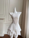 Trendy A line Spaghetti Straps White Lace Short 8th Grade Homecoming Dress Summer Middle School Hoco Dresses Cocktail Dress Birthday Outfits HZ1214