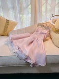 Trendy Ball Gown Spaghetti Straps Pink Tulle Short 8th Grade Homecoming Dress Summer Middle School Hoco Dresses Cocktail Dress Birthday Outfits HZ1214