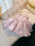Trendy Ball Gown Spaghetti Straps Pink Tulle Short 8th Grade Homecoming Dress Summer Middle School Hoco Dresses Cocktail Dress Birthday Outfits HZ1214