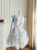 Trendy Ball Gown Spaghetti Straps White Chiffon Short 8th Grade Homecoming Dress Summer Middle School Hoco Dresses Cocktail Dress Birthday Outfits HZ1214