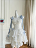 Trendy Ball Gown Spaghetti Straps White Chiffon Short 8th Grade Homecoming Dress Summer Middle School Hoco Dresses Cocktail Dress Birthday Outfits HZ1214