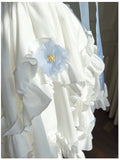 Trendy Ball Gown Spaghetti Straps White Chiffon Short 8th Grade Homecoming Dress Summer Middle School Hoco Dresses Cocktail Dress Birthday Outfits HZ1214