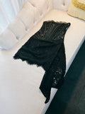 Sexy Sheath Strapless Lace Sleeveless Formal Short 8th Grade Homecoming Dress Summer Middle School Hoco Dresses Cocktail Dress Birthday Outfits HZ1214
