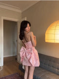 Sexy A Line Spaghetti Straps Pink Lace Sleeveless Formal Short 8th Grade Homecoming Dress Summer Middle School Hoco Dresses Birthday Outfits HZ1214
