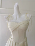 Cute A line Spaghetti Straps Yellow Satin Formal Short 8th Grade Homecoming Dress Summer Middle School Hoco Dresses Birthday Outfits HZ1214
