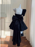 Cute Ball Gown Black Lace Flowers Short Summer 18th Birthday Dresses Hoco Dress Mini 21st Birthday Outfit Cocktail Dresses HZ1214