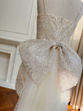 Cute A line Spaghetti Straps Champagne Sequin Formal Short 8th Grade Homecoming Dress Summer Middle School Hoco Dresses Birthday Outfits HZ1214