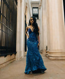 Sexy Mermaid Sweetheart Black Girl Sequin Split Cut Prom Dresses Party Dress Summer 20th Birthday Outfits Birthday Dresses HZ1214