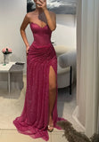 Sexy Mermaid Sweetheart Black Girl Sequin With Split Cut Prom Dresses Party Dress Summer 20th Birthday Outfits Birthday Dresses HZ1214