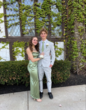 Niulatu Green Sheath Prom Dress Simple Evening Dress HZ1007