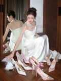 Pretty Wedding Dress Sheath Strapless Satin Sleeveless White Wedding Dresses Bridal Gowns With Cape HZ1214