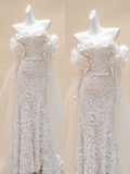 Pretty Wedding Dress Ball Gown Sweetheart Ivory Lace Long Sleeves Wedding Dresses Bridal Gowns HZ1214