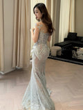 Sexy Wedding Dress Mermaid Sequin Long White Wedding Dresses Bridal Gowns HZ1214