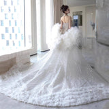 Retro Wedding Dress Mermaid Sweetheart Sequin Long White Wedding Dresses Bridal Gowns HZ1214