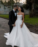 Pretty Wedding Dress Ball Gown Sweetheart White Sequin Long Wedding Dresses Bridal Gowns HZ1121