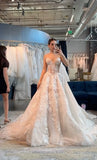 Pretty Wedding Dress Ball Gown Sweetheart Lace Ivory Long Wedding Dresses Bridal Gowns HZ1214