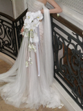 Simple Wedding Dress Sheath Off The Shoulder Summer Long Tulle White Wedding Dresses Bride Dress Bridal Gowns HZ1214