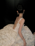 Modest Wedding Dress Ball Gown Square Neck Lace Summer Long White Wedding Dresses Bride Dress Bridal Gowns HZ1214