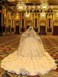 Pretty Wedding Dress Ball Gown Sweetheart Sequin Gold Long Luxury Wedding Dresses Bridal Gowns Brides Gown HZ1214