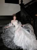 Pretty Wedding Dress Mermaid Sweetheart White Long Luxury Wedding Dresses Bridal Gowns Brides Gown HZ1214