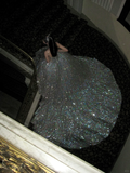 Pretty Wedding Dress Ball Gown Strapless Silver Sequin Long Luxury Wedding Dresses Bridal Gowns Brides Gown HZ1214