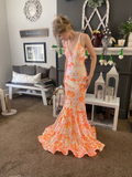 Niulatu V Neck Mermaid Prom Dress Long Evening Dress HZ1007